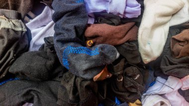 arkaplan olarak çorap yığını