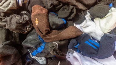 arkaplan olarak çorap yığını