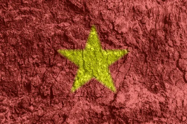 バックグラウンドとしてのベトナムの旗のテクスチャ — ストック写真