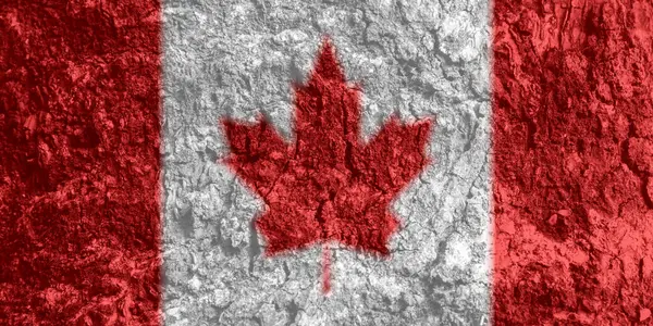 Tekstura Flagi Kanady Jako Tło — Zdjęcie stockowe