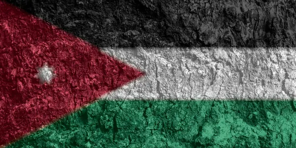 Textura Bandera Jordania Como Fondo — Foto de Stock