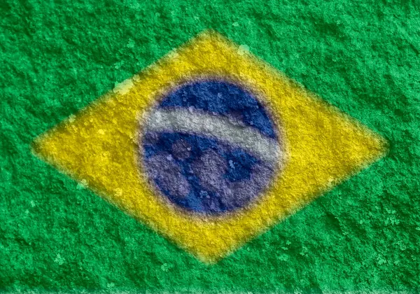Brazil Σημαία Υφή Φόντο — Φωτογραφία Αρχείου