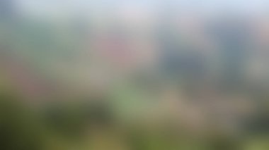 Bulanık köy yeşil ağaçlı tepede