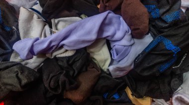 arkaplan olarak çorap yığını