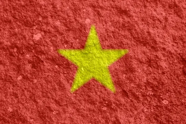 Vietnam Σημαία Υφή Φόντο — Φωτογραφία Αρχείου