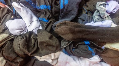 arkaplan olarak çorap yığını