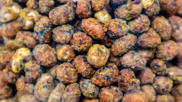 Haufen Leckerer Palmzucker Erdnüsse Hintergrund — Stockfoto