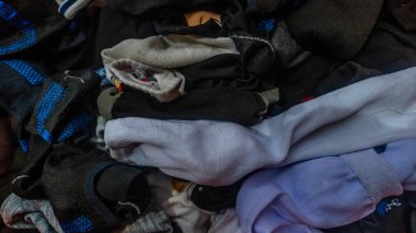 arkaplan olarak çorap yığını