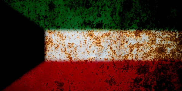 Kuwait Bandeira Textura Como Fundo — Fotografia de Stock