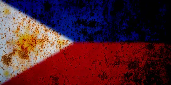 Textur Der Philippinischen Flagge Als Hintergrund — Stockfoto