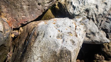 Sahili çevreleyen kayalar