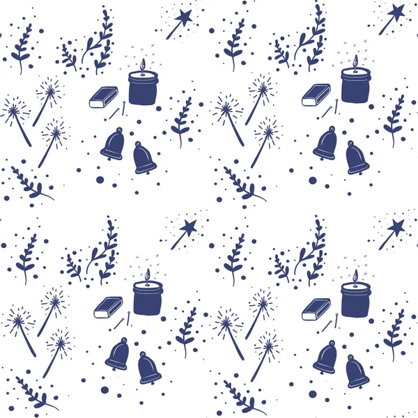 Vektör el, pürüzsüz kış deseni çizmiş. Vektör illüstrasyonu