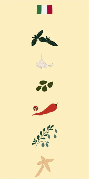 Makarnanın el çizimi avantajı. Vektör illüstrasyonu