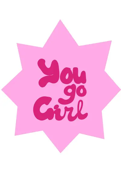 Sen başla, kız harfleriyle başla. Vektör illüstrasyonu