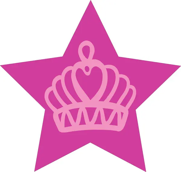 Barbiecore Coroa Mão Vetor Desenhado Definido Uma Estrela Ilustração Vetorial Vetores De Stock Royalty-Free