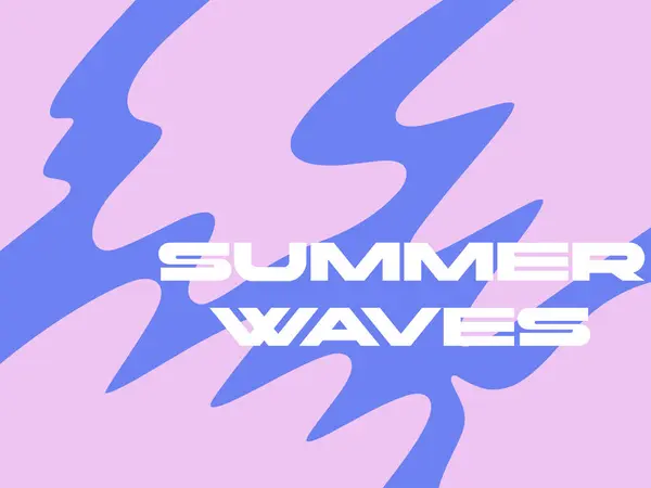 Yaz dalgaları sıvı sulu arka plan düz tasarımı. Vektör illüstrasyonu