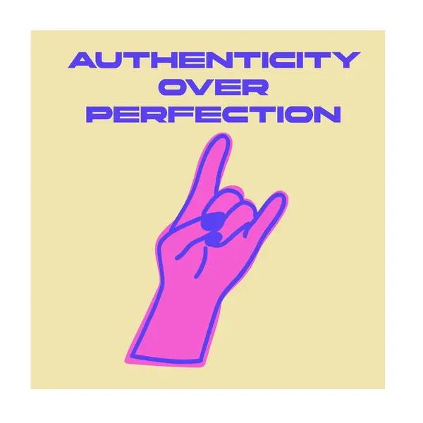 Kaya parmak işareti mükemmel poster kartından daha iyi titreşimler verir. Vektör illüstrasyonu