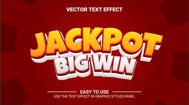 3D büyük ikramiye büyük kazanılabilir metin efekti