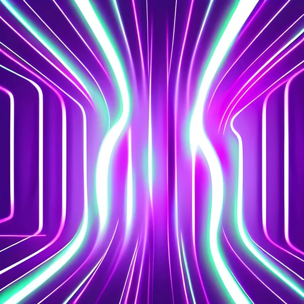 Abstract blue, pink, and purple technology room sci-fi background. Generative AI.