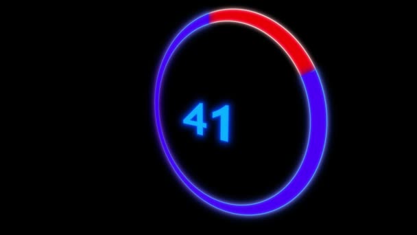Video Download Transfer Download Animatie Countdown Counter Alpha Mask Inbegrepen — Stockvideo