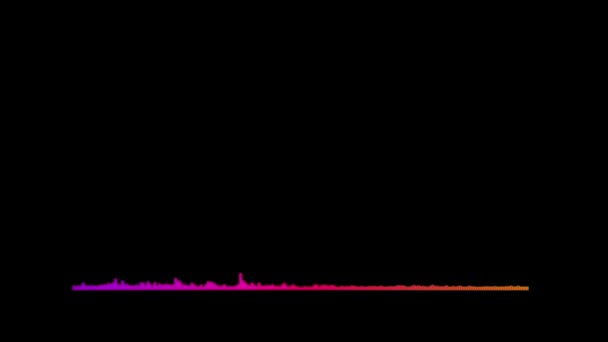 Мінімалістичний Звук Вигляді Різнокольорового Сигналу Абстрактний Білий Фоні Чорних Звукових — стокове відео