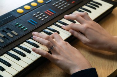 Elektronik müziğin özünü yakalamak, müzisyenin ellerini ustalıkla klasik bir sentezleyici klavyesini çalmak, yaratıcı bir stüdyo ortamında nostaljik bir retro hissi uyandırmak,