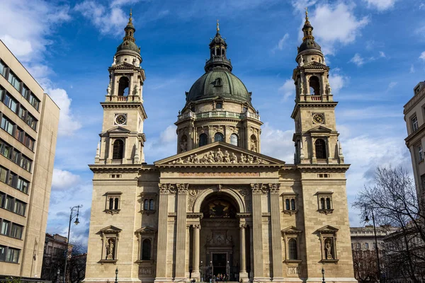 Fachada Basílica San Esteban Basílica Católica Situada Budapest Hungría Una — Foto de Stock