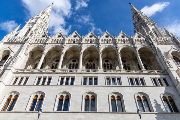 Exterior Del Edificio Del Parlamento Húngaro Neogótico Budapest Hungría Europa — Foto de Stock