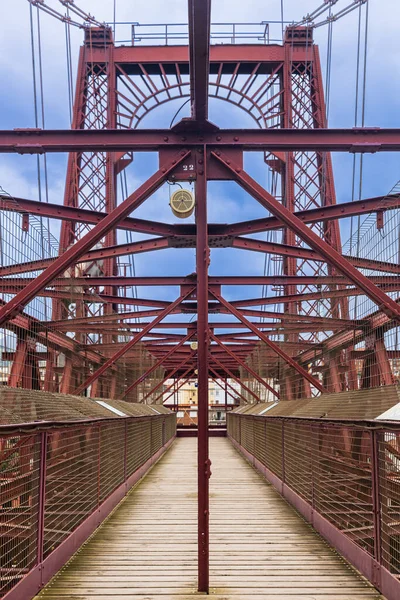 Vista Largo Parte Superior Del Puente Vizcaya Puente Transportador Más — Foto de Stock
