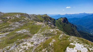 Fuente De tramvayı yakınlarındaki Picos de Europa Ulusal Parkı manzarası. Liebana Bölgesi, Cantabria, İspanya.