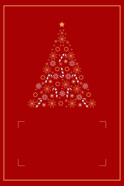 Frohes Neues Jahr Und Frohe Weihnachten Grußkarte Vorlage — Stockvektor