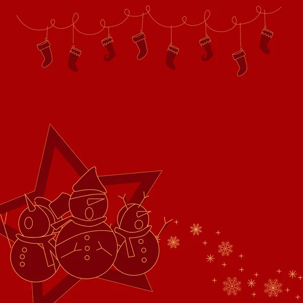 Γιορτές Καλά Χριστούγεννα Και Ευτυχισμένο Νέο Έτος Πρότυπο Κόκκινο Φόντο — Διανυσματικό Αρχείο