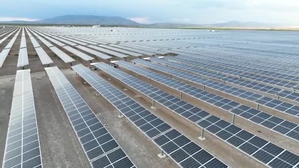 Drone View Field Solar Panels — Vídeos de Stock