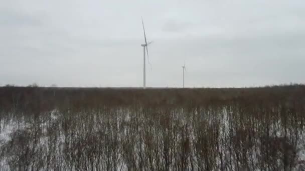 Enerji Üretimi Drone Wind Power Sürdürülebilir Enerji — Stok video