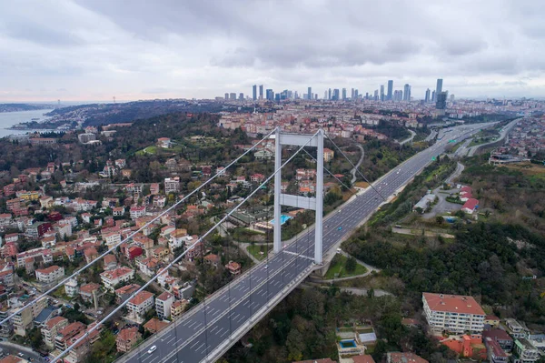 Puente Osmangazi Atraviesa Golfo Izmit Dilovasi Turquía Fotos de stock libres de derechos