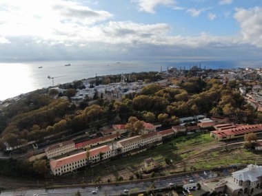 Ankara, Türkiye - 29 Şubat 2020: Hareket kaybı, Ankara kentinin panoramik manzarası. Ankara Türkiye 'nin başkentidir