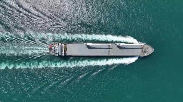 Generisches Containerschiff Auf See — Stockvideo