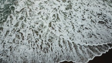 Bir yaz günü kumsalın hava aracı görüntüsü