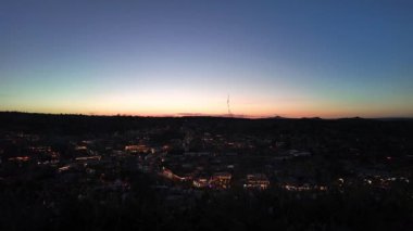 Geceleri Göreme Köyü Türkiye'de-Kapadokya