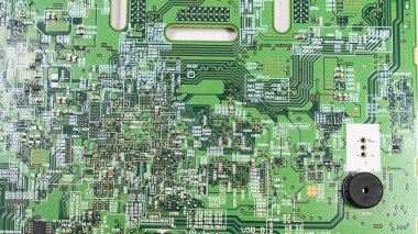 Yeşil bir elektronik panoya yakın çekim