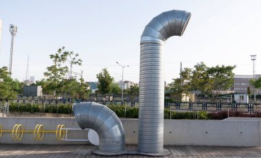 Hava kanalları borusu. Esnek boru.