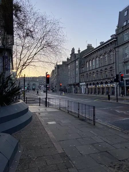 Aberdeen şehrinin caddesi. 