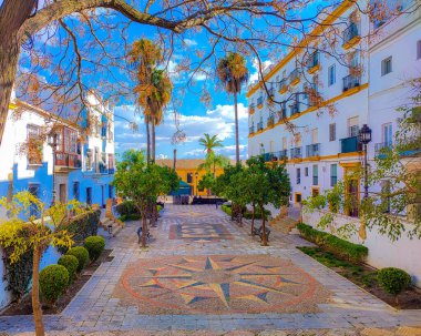 El Puerto de Santa Maria 'da Cadiz İspanya' ya yakın bir sabah fotoğrafı..