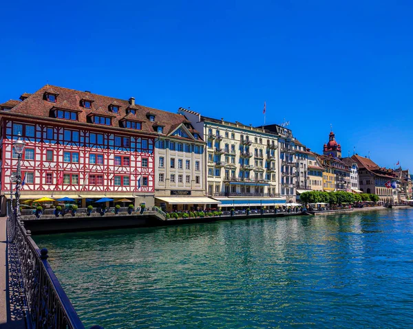 Indah Pusat Kota Lucerne Swiss — Stok Foto