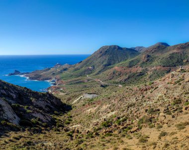 Cabo de Gata Almeria İspanya kıyıları.