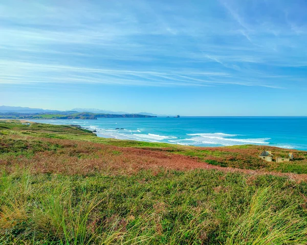 stock image Perfect hiking coastline in Cantabria Spain.