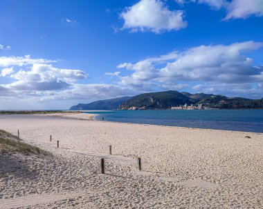 Setubal Portekiz 'deki sahil manzarası.