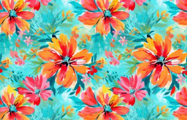 Çiçek Dikişsiz desen kumaş tasarımı için