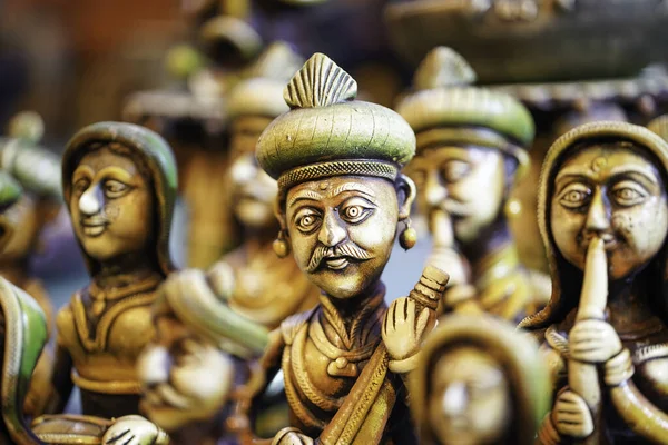 Handicrafts, The Art of India, Terracotta Statue Showpieces & Collectibles, Beautiful clay dolls of miniature folk musicians performing in a band of classical Indian music