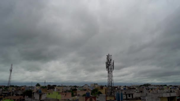 Time Lapse Clouds Dense Population Ctiy Area Raipur Chhattisgarh Time — Stok video